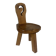 Sculptural Brutalist Chunky Tripod Stool in Oak, 1960s