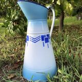 Enamelled jug, bowl and bucket