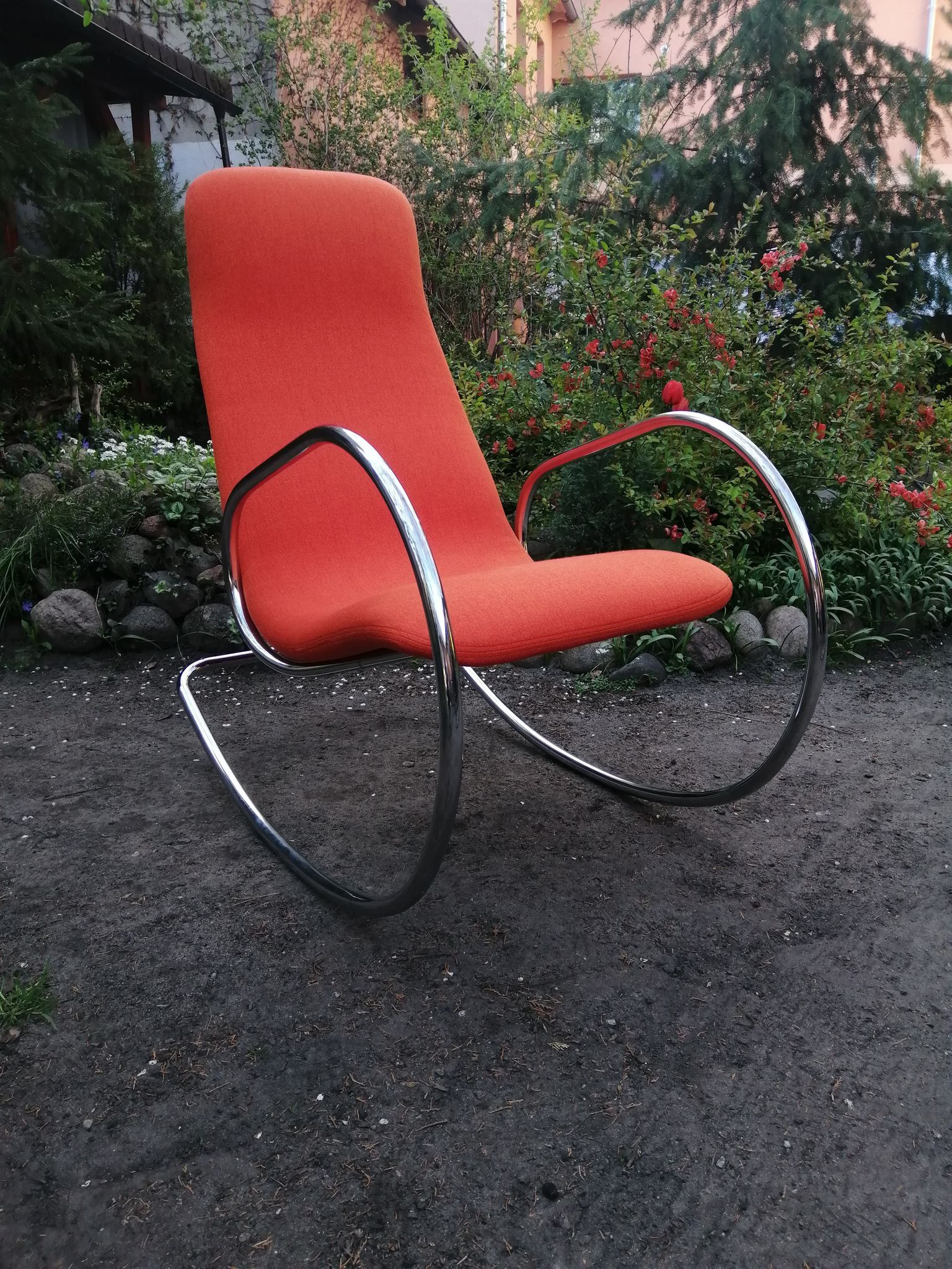 Rocking chair S 826, designed by U. Böhme, Thonet, 1970s