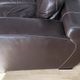 Authentic two-seater sofa in genuine leather.