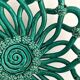 Vintage Vallauris green woven ceramic fruit bowl