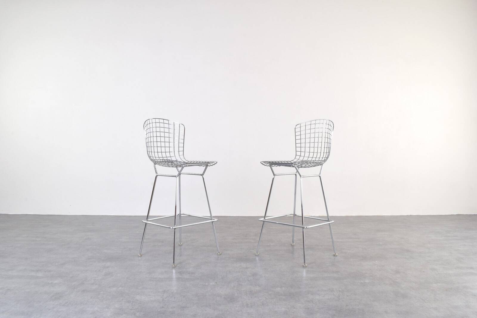 Tabourets de bar vintage conçus par Harry Bertoia pour Knoll International, années 1970, ensemble de