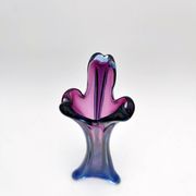 Vase Sommerso Murano violet et bleu