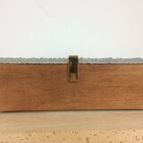 Scandinavian square wall lamp perspex and teak, ceiling lamp