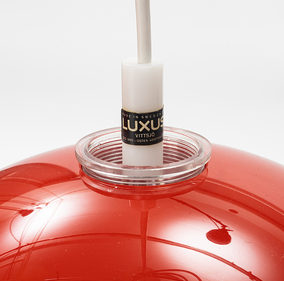 Series of 3 Scandinavian pendant lamps by Uno and Osten Kristiansson for Luxux