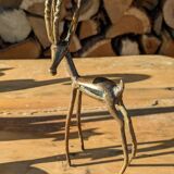 Vintage brass gazelle