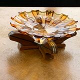 Display, underside in art deco wood, metal and mirror