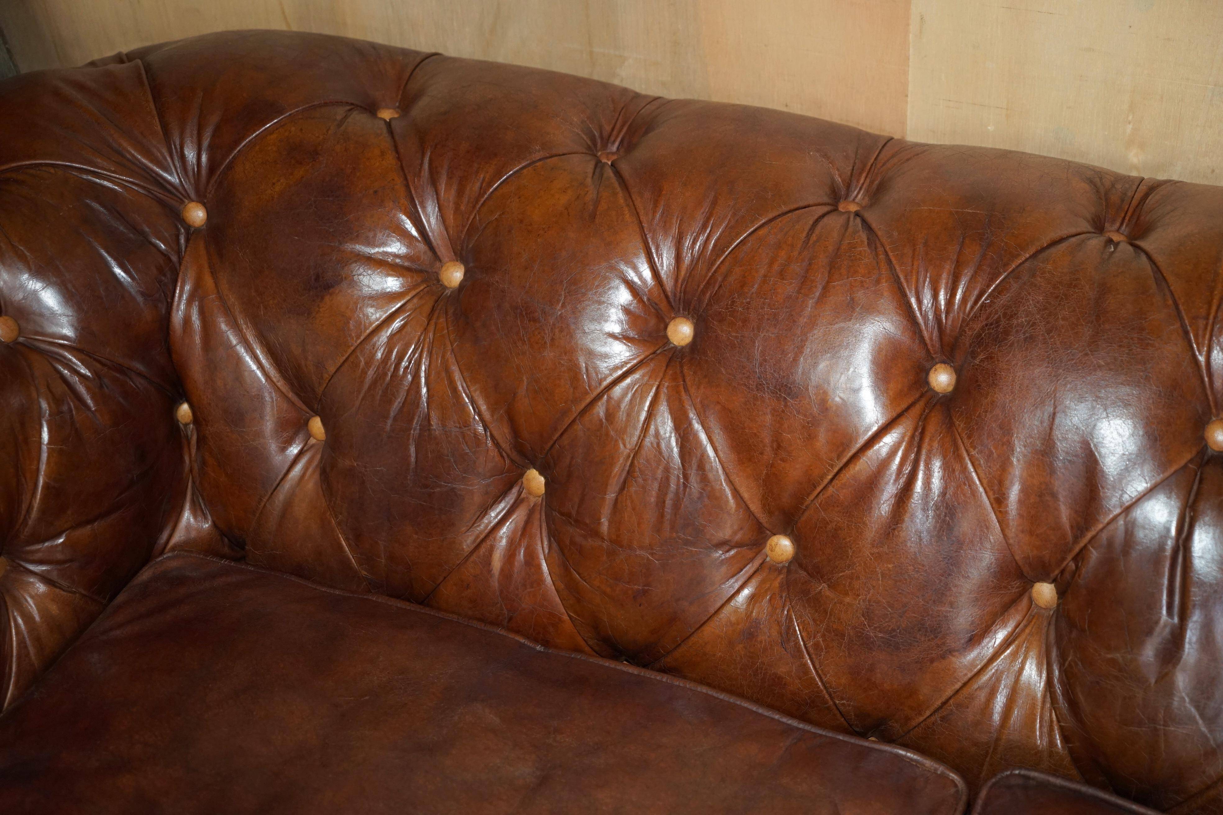 Heritage Biker Chesterfield Leather Sofa for 6 people by Timothy Oulton