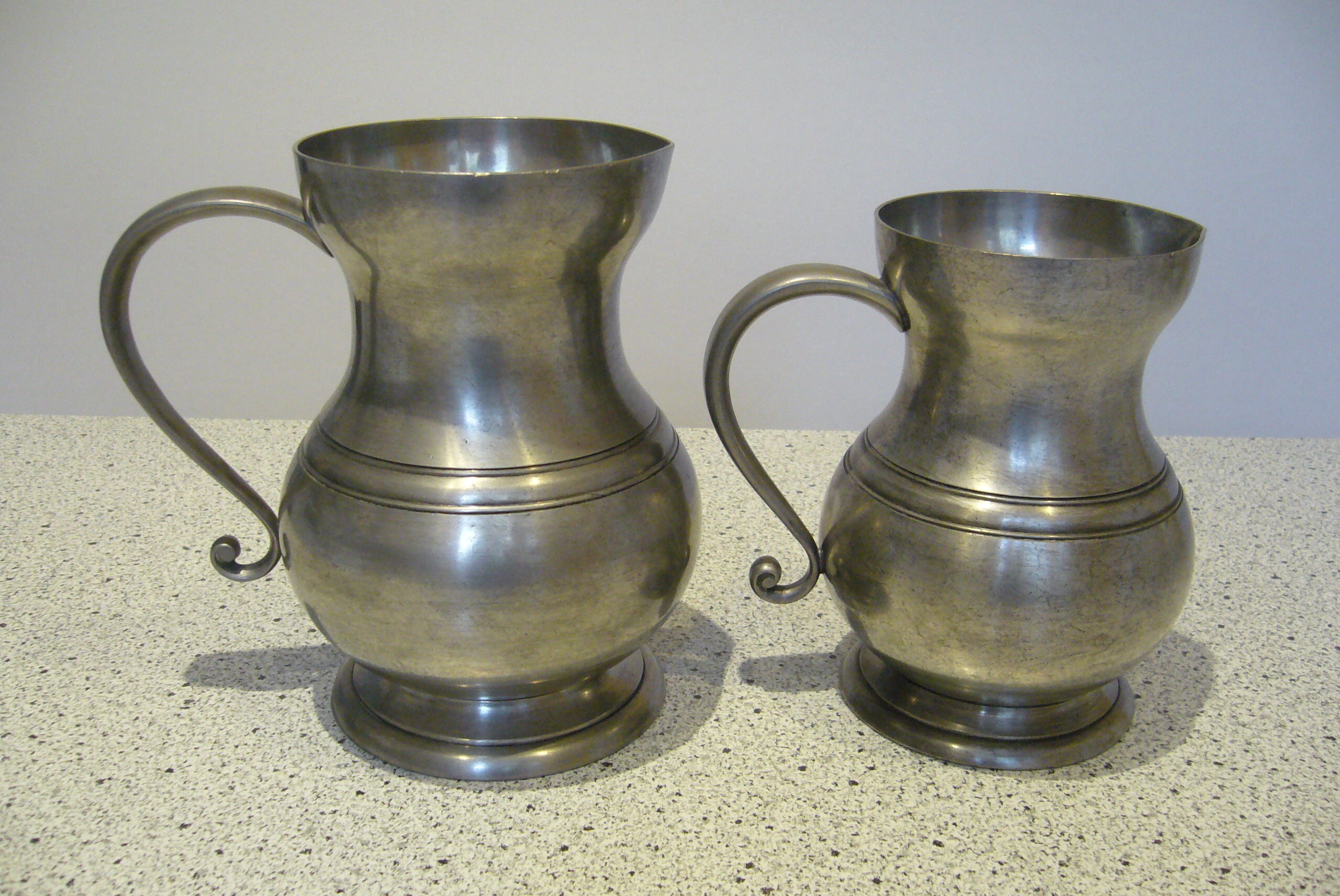 Set of 2 20th century water pitchers