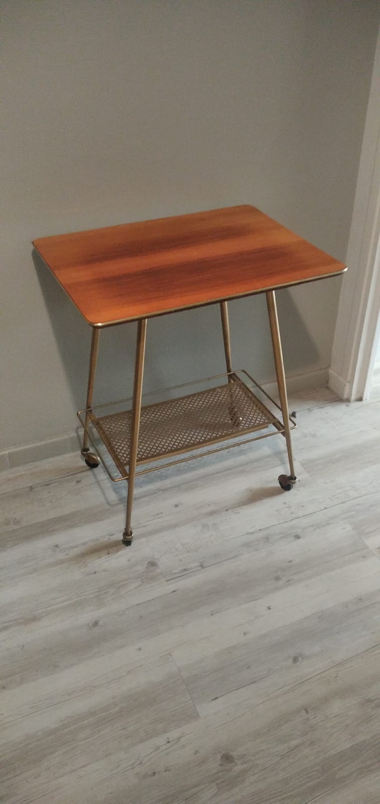 Vintage trolley gilded 1960