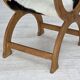1960s, Danish armchair, completely reupholstered, furniture cowhide, oak.