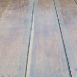 Burgundian oval farm table in 19th century solid oak with shutters - 1m93