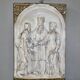 Bas relief religious scene in terracotta