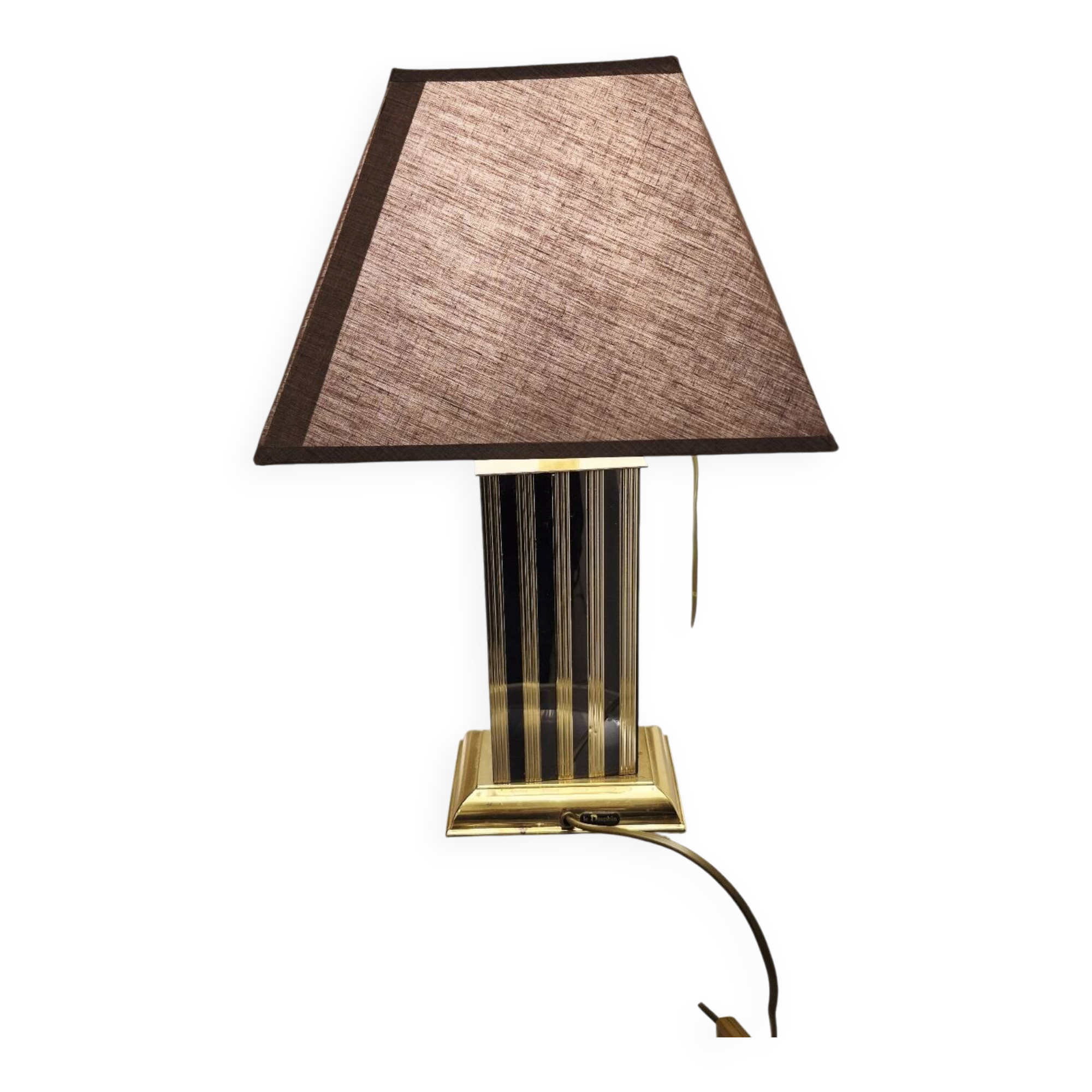 Lampe Le Dauphin doré et argenté