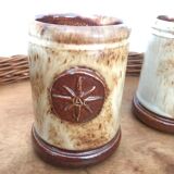 Roger Guerin enamelled ceramic mugs