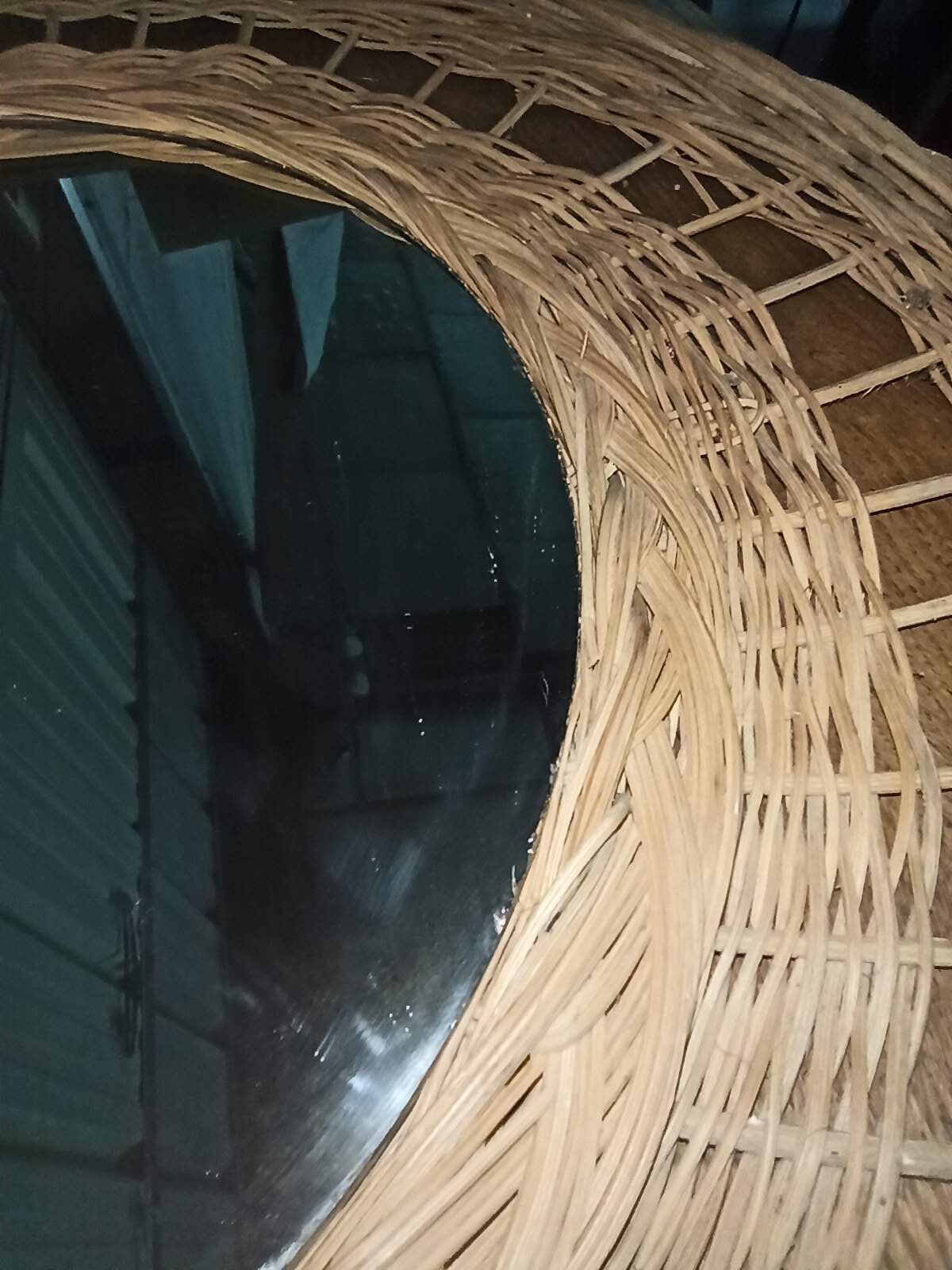 Rattan mirror