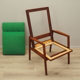 Teak green armchair, Danish design, 1970s, production: Denmark