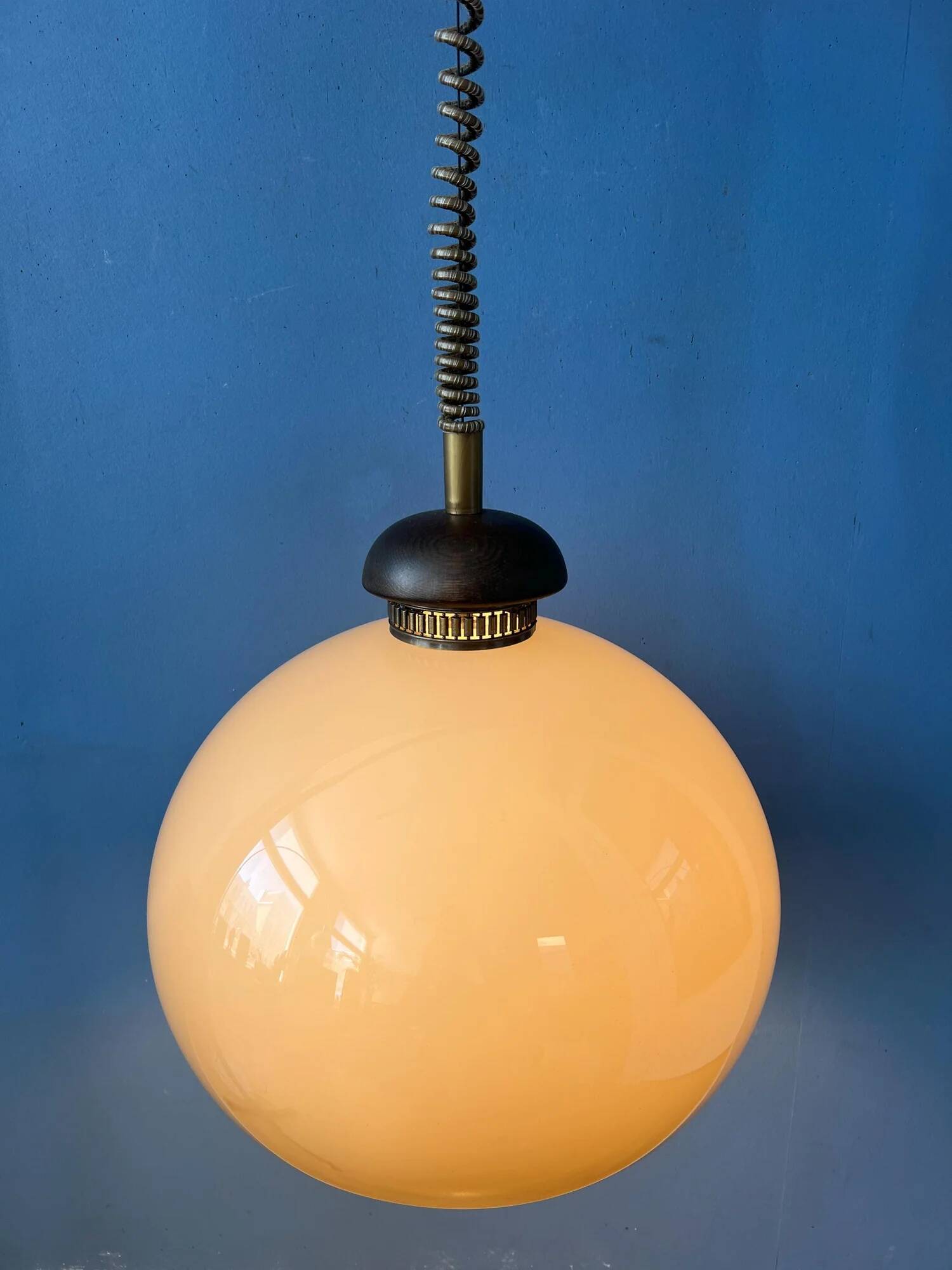 Vintage space age mushroom pendant lamp