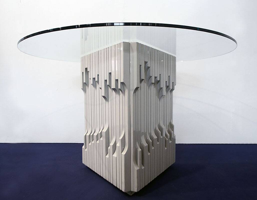 Luciano Frigerio ‘Norman’ table in solid lacquered wood