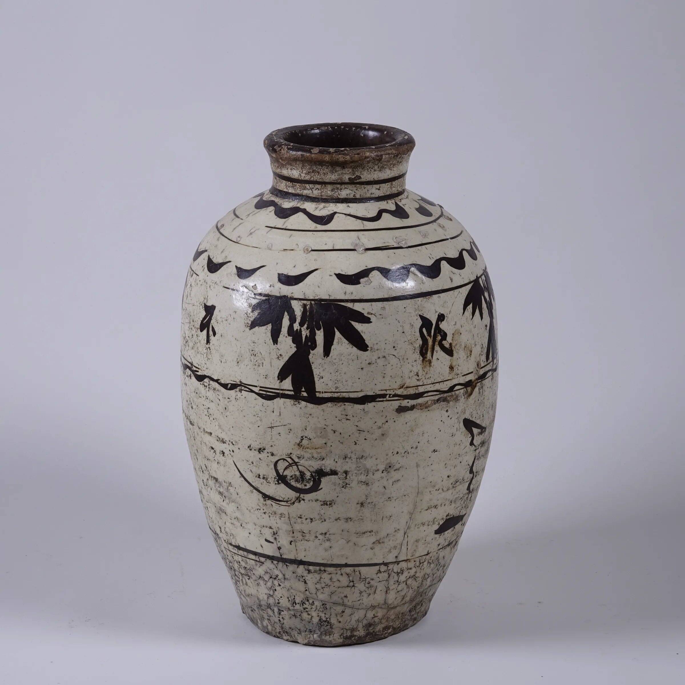 Cizhou - Chinese glazed alcohol jar no. 3