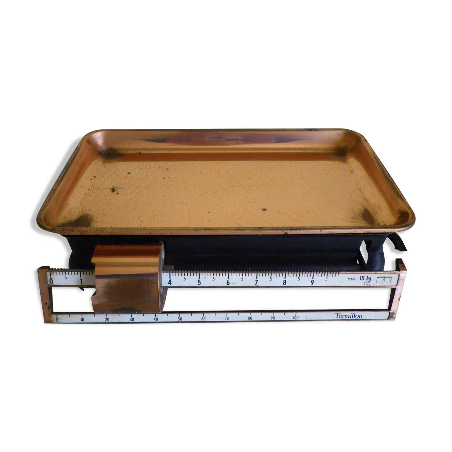 Teraillon brand vintage metal and copper metal scale 50s