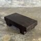 Small stool, black solid teak accent stool wabi-sabi L30 W8.5 H6.
