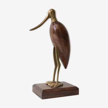 Animal marabout in teak and brass