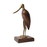 Animal marabout in teak and brass