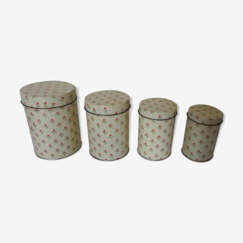 Set of 4 vintage tole pots
