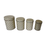 Set of 4 vintage tole pots