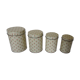 Ensemble de 4 pots tole vintage