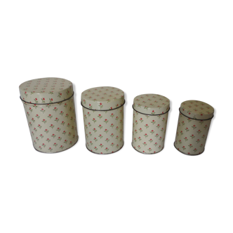 Set of 4 vintage tole pots
