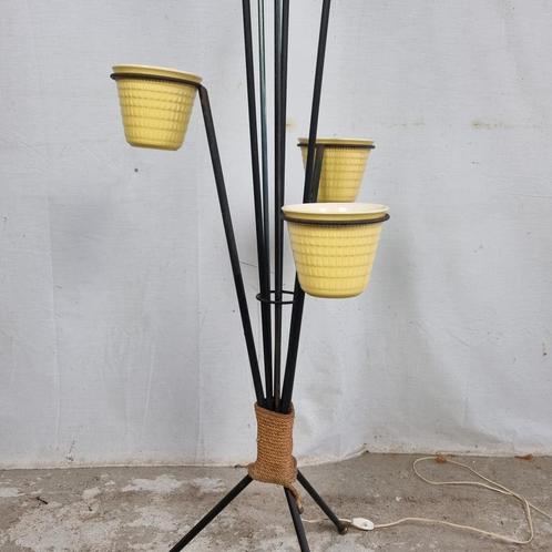 Vintage French 1950's Tripod Floor Lamp, Plant Stand