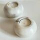2 marble ball tealight holders from the 70s