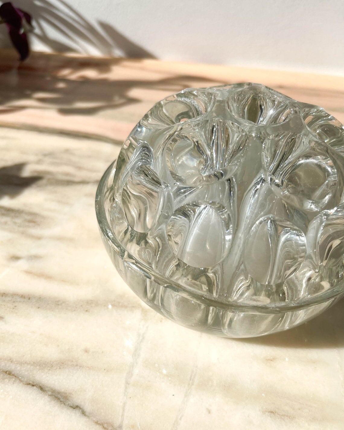 Vintage glass flower pick N4 made in France