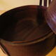Panier chinois antique en bois et rotin à 3 sections