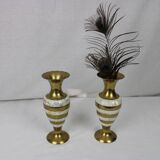 Vase laiton et nacre