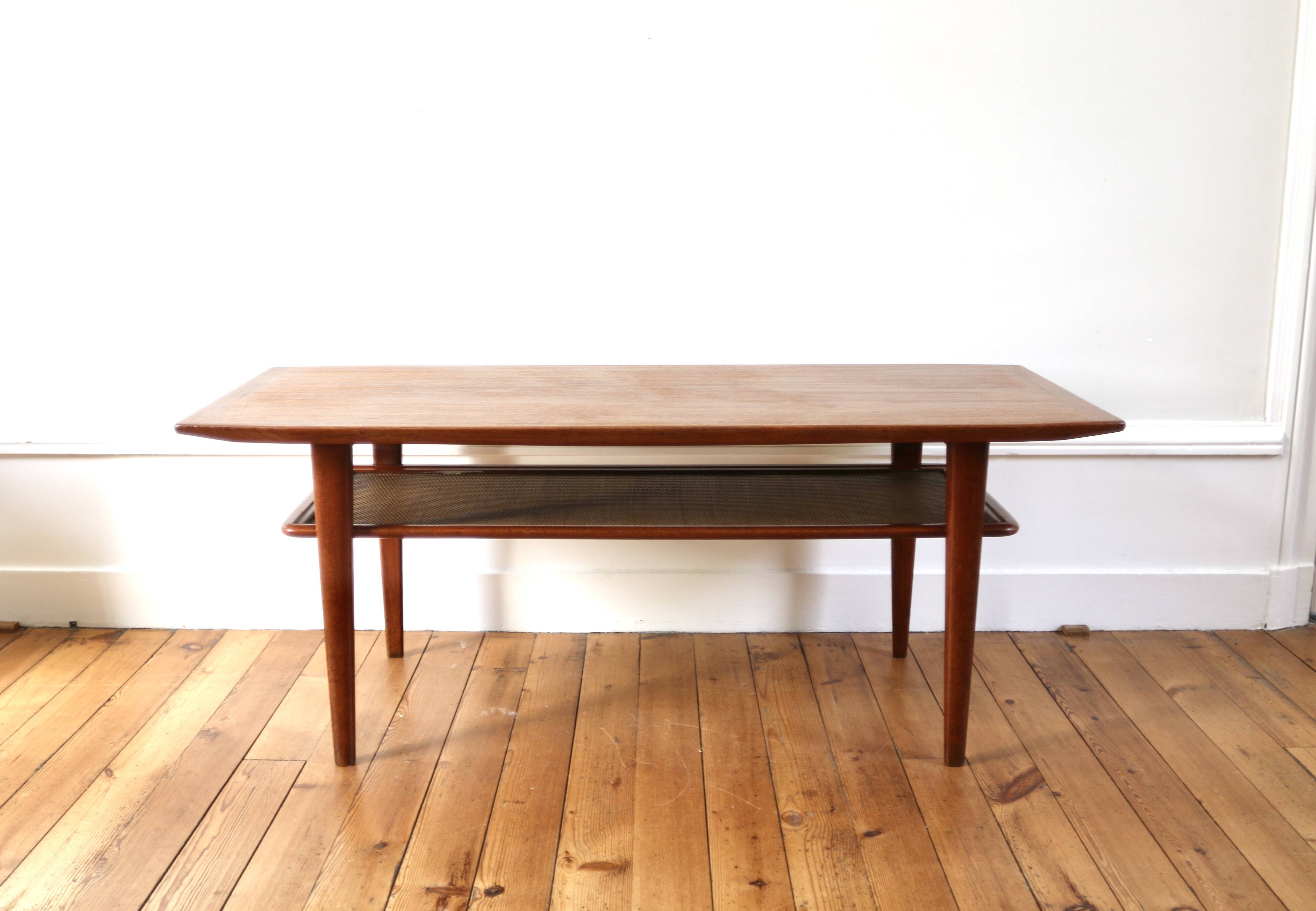 Vintage Scandinavian teak coffee table Swiss Teak 1960