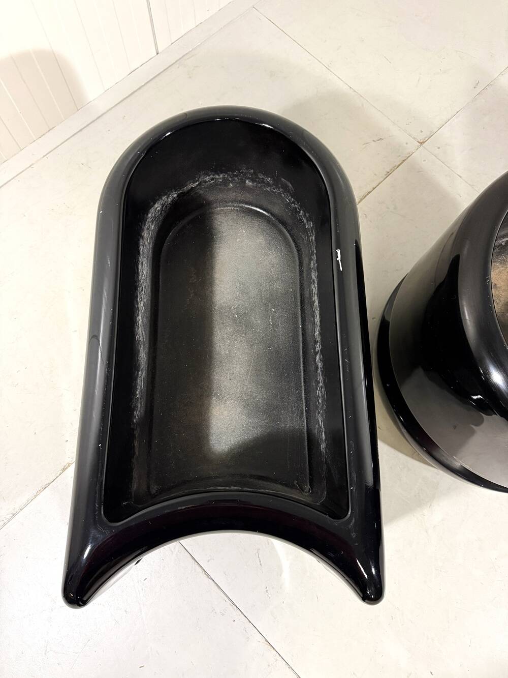 Luigi Colani set of 3 room dividing black planters 1970’s