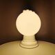 Hand-shaped vintage ceramic table lamp or lamp with a 1980s white glass ball