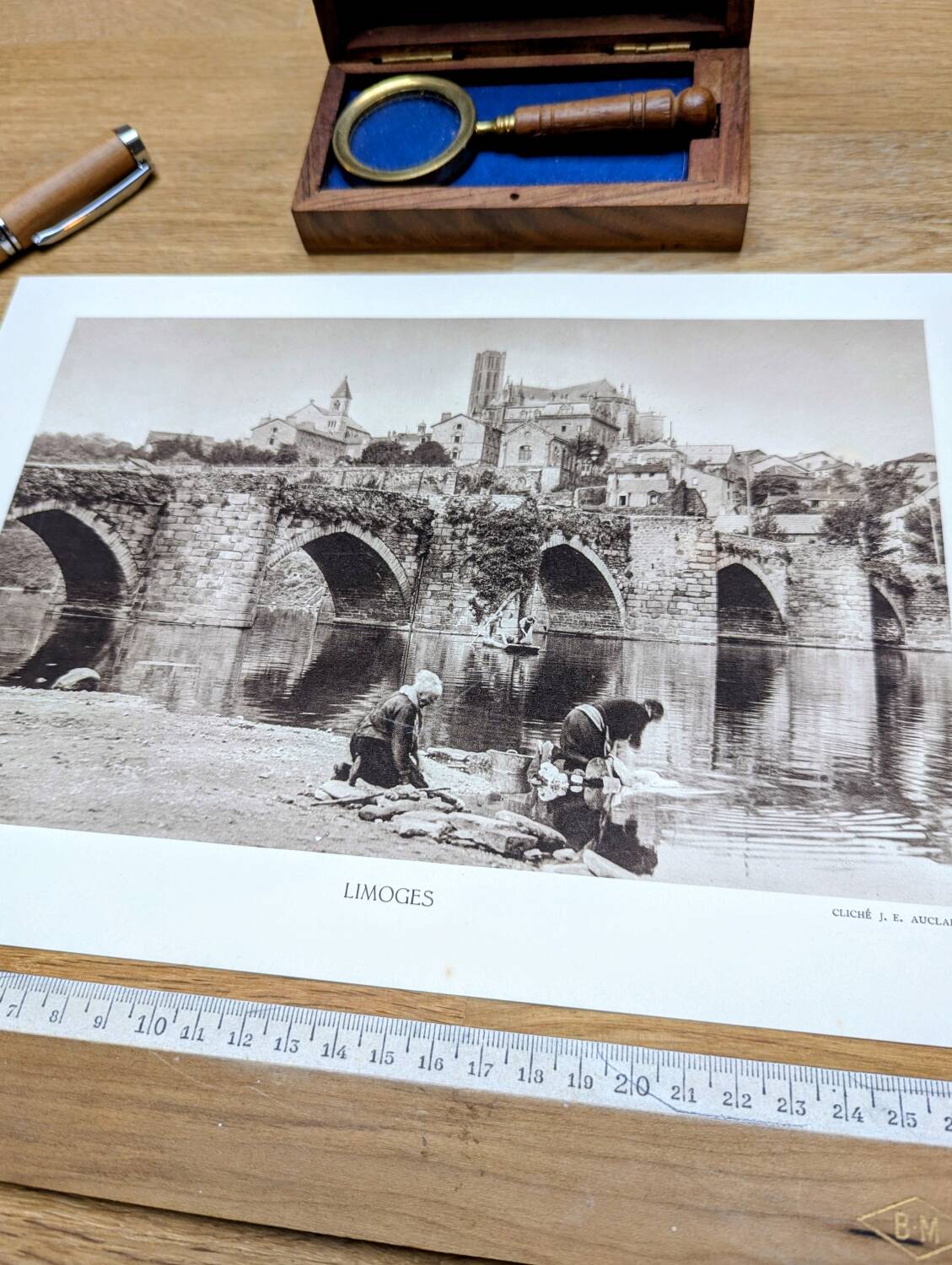 Limoges, Haute-Vienne, photo plate printed in 1942. By Auclair.