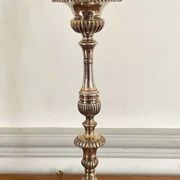 Pair of Louis XIV style table lamp from the 19th century in silver metal