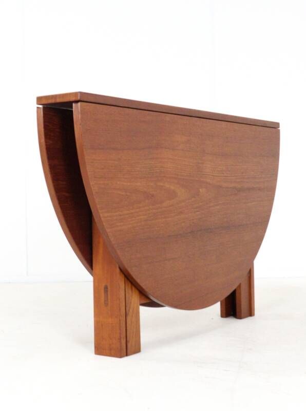 Table de salle à manger pliante en teck danois « Skovlund » - style moderne du milieu du siècle