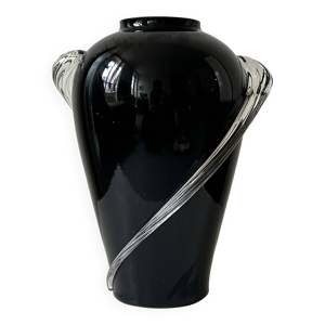 Grand vase soufflé à - verre