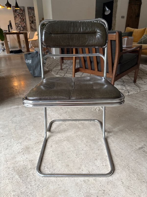 Chaise traîneau années 70