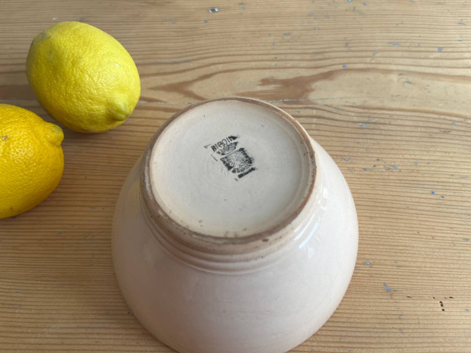 Old earthenware bowl Digoin Sarreguemines