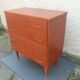 Small chest of drawers 4 drawers storage furniture Scandinavian design 70s vintage