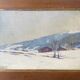 Painting "Snow landscape" by Veilhan Les Rousses (Jura)