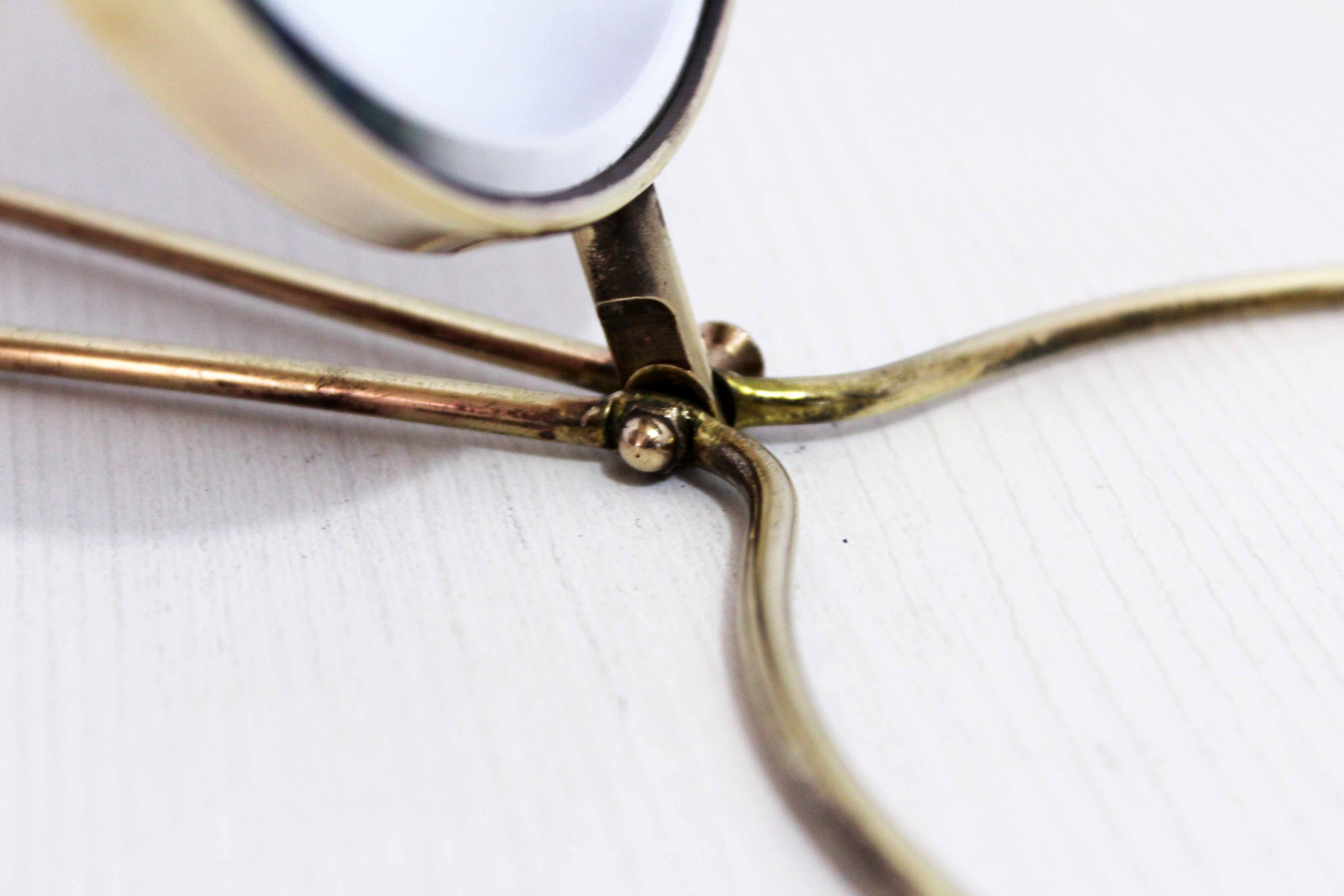 Brass barber mirror