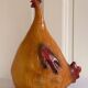 glazed plaster hen